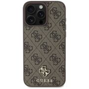 Husa premium pentru  iPhone 16 Pro compatibila MagSafe Guess Luxury Series - Maro