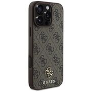 Husa premium pentru  iPhone 16 Pro compatibila MagSafe Guess Luxury Series - Maro