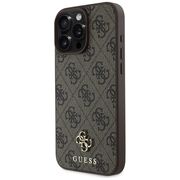Husa premium pentru  iPhone 16 Pro compatibila MagSafe Guess Luxury Series - Maro