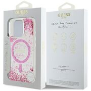 Husa premium pentru  iPhone 16 Pro compatibila MagSafe Guess Luxury Series - Roz