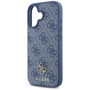 Husa premium pentru  iPhone 16 compatibila MagSafe Guess Luxury Series - Albastru