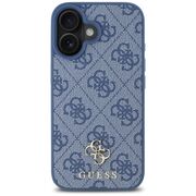 Husa premium pentru  iPhone 16 compatibila MagSafe Guess Luxury Series - Albastru