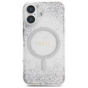 Husa premium pentru  iPhone 16 compatibila MagSafe Guess Luxury Series - Argintiu