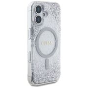 Husa premium pentru  iPhone 16 compatibila MagSafe Guess Luxury Series - Argintiu