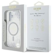 Husa premium pentru  iPhone 16 compatibila MagSafe Guess Luxury Series - Argintiu