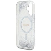 Husa premium pentru  iPhone 16 compatibila MagSafe Guess Luxury Series - Argintiu