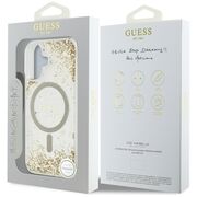 Husa premium pentru  iPhone 16 compatibila MagSafe Guess Luxury Series - Auriu