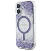 Husa premium pentru  iPhone 16 compatibila MagSafe Guess Luxury Series - Mov
