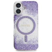 Husa premium pentru  iPhone 16 compatibila MagSafe Guess Luxury Series - Mov