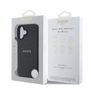 Husa premium pentru  iPhone 16 compatibila MagSafe Guess Luxury Series - Negru