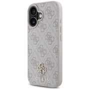 Husa premium pentru  iPhone 16 compatibila MagSafe Guess Luxury Series - Roz neon
