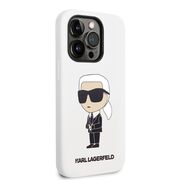 Husa premium pentru iPhone 14 Pro Karl Lagerfeld superior quality - alb arctic