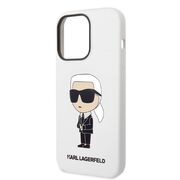 Husa premium pentru iPhone 14 Pro Karl Lagerfeld superior quality - alb arctic