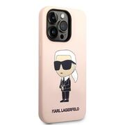 Husa premium pentru iPhone 14 Pro Karl Lagerfeld superior quality - roz pal