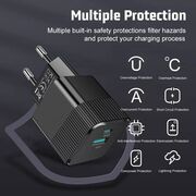 Incarcator fast charge premium pentru priza GaN, USB QC3.0, Type-C PD 25W, Compact și Universal – Performanță și Portabilitate, alb