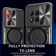 Husa pentru  OnePlus 13R cu protecție pentru cameră și suport magnetic integrat Ring Shockproof, Roz neon