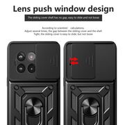 Husa pentru  OnePlus 13R Ring Armor Kickstand Tough Rugged Cover cu protectie camera, Verde