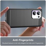 Husa pentru Oppo Reno 13 Pro Carbon Liquid Silicone, Negru denim