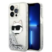 Husa premium pentru  iPhone 14 Pro  Karl Lagerfeld superior quality - Alb arctic