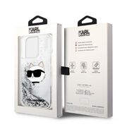 Husa premium pentru  iPhone 14 Pro  Karl Lagerfeld superior quality - Alb arctic