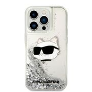 Husa premium pentru  iPhone 14 Pro  Karl Lagerfeld superior quality - Alb arctic