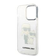 Husa premium pentru  iPhone 14 Pro  Karl Lagerfeld superior quality - Gri desdchis