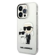 Husa premium pentru  iPhone 14 Pro  Karl Lagerfeld superior quality - Gri desdchis