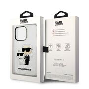Husa premium pentru  iPhone 14 Pro  Karl Lagerfeld superior quality - Gri desdchis