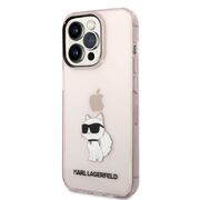 Husa premium pentru  iPhone 14 Pro  Karl Lagerfeld superior quality - Roz pal