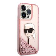 Husa premium pentru  iPhone 14 Pro  Karl Lagerfeld superior quality - Roz pal