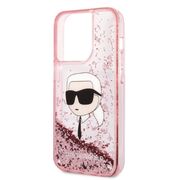 Husa premium pentru  iPhone 14 Pro  Karl Lagerfeld superior quality - Roz pal