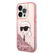 Husa premium pentru  iPhone 14 Pro  Karl Lagerfeld superior quality - Roz pal