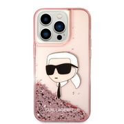 Husa premium pentru  iPhone 14 Pro  Karl Lagerfeld superior quality - Roz pal