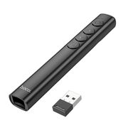 Telecomanda pentru prezentari cu laser pointer lumina rosie Hoco GM202, Conectivitate Wireless 2.4Ghz, negru