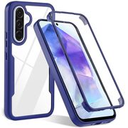 Pachet 360: Husa cu folie integrata pentru Samsung Galaxy A56 Cover 360 fata / spate - albastru