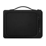 Geantă Premium Elegantă și Practică pentru Laptop 13 - 14 si tableta, compatibila Macbook, Lenovo, Microsoft, Acer, HP, Asus, cu Protecție Antişoc, Interior Moale, Compartimente Suplimentare și Design Modern, negru