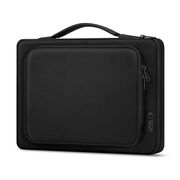 Geantă Premium Elegantă și Practică pentru Laptop 13 - 14 si tableta, compatibila Macbook, Lenovo, Microsoft, Acer, HP, Asus, cu Protecție Antişoc, Interior Moale, Compartimente Suplimentare și Design Modern, negru