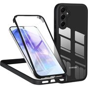 Pachet 360: Husa cu folie integrata pentru Samsung Galaxy A56 Cover 360 fata / spate - negru