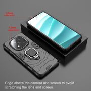 Husa pentru  Xiaomi Redmi Note 14 Pro+ Plus cu inel Ring Armor Kickstand Tough, Negru