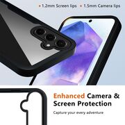 Pachet 360: Husa cu folie integrata pentru Samsung Galaxy A56 Cover 360 fata / spate - roz