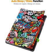 Husa pentru  Lenovo Tab K11 Plus 11.45 inch tip stand functie sleep/wake-up, protectie 360 - Graffiti
