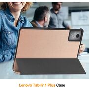 Husa pentru  Lenovo Tab K11 Plus 11.45 inch tip stand functie sleep/wake-up, protectie 360 - Roz