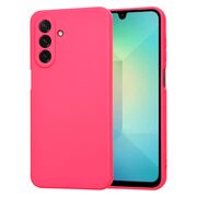 Husa pentru  Samsung Galaxy A26 Liquid Silicone, subțire, captusita cu microfibra, anti amprentă, protectie cameră foto, Fucsia