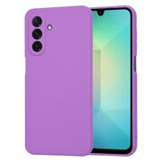 Husa pentru  Samsung Galaxy A26 Liquid Silicone, subțire, captusita cu microfibra, anti amprentă, protectie cameră foto, Mov