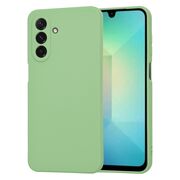 Husa pentru  Samsung Galaxy A26 Liquid Silicone, subțire, captusita cu microfibra, anti amprentă, protectie cameră foto, Verde deschis