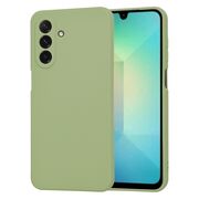 Husa pentru  Samsung Galaxy A26 Liquid Silicone, subțire, captusita cu microfibra, anti amprentă, protectie cameră foto, Verde