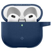 Husa pentru Airpods 4 Spigen - Protection Case Caseology Vault, ir Space Technology, Aluminum Holder - Albastru