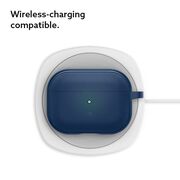 Husa pentru Airpods Pro 1 / 2 Spigen - Protection Case Caseology Vault, ir Space Technology, Aluminum Holder - Albastru