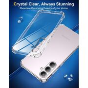 Set: Folie din sticla + Husa pentru  Samsung Galaxy A56 Slim Anti-Shock 1.5mm reinforced 4 corners, Transparent