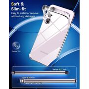 Set: Folie din sticla + Husa pentru  Samsung Galaxy A56 Slim Anti-Shock 1.5mm reinforced 4 corners, Transparent